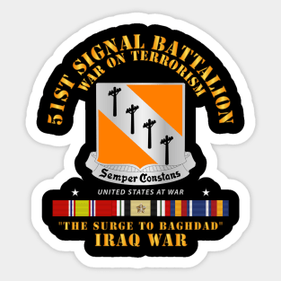 51st Signal Battalion - Iraq War - The Surge Sticker